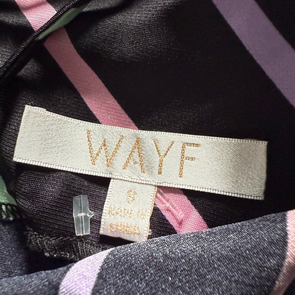 WAYF Black and Multicolor Stripes Spaghetti Strap Dress size small - Picture 5 of 7